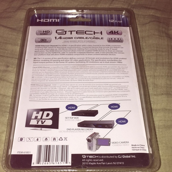 1.4 HDMI High Speed Ethernet Cable - Picture 2 of 2